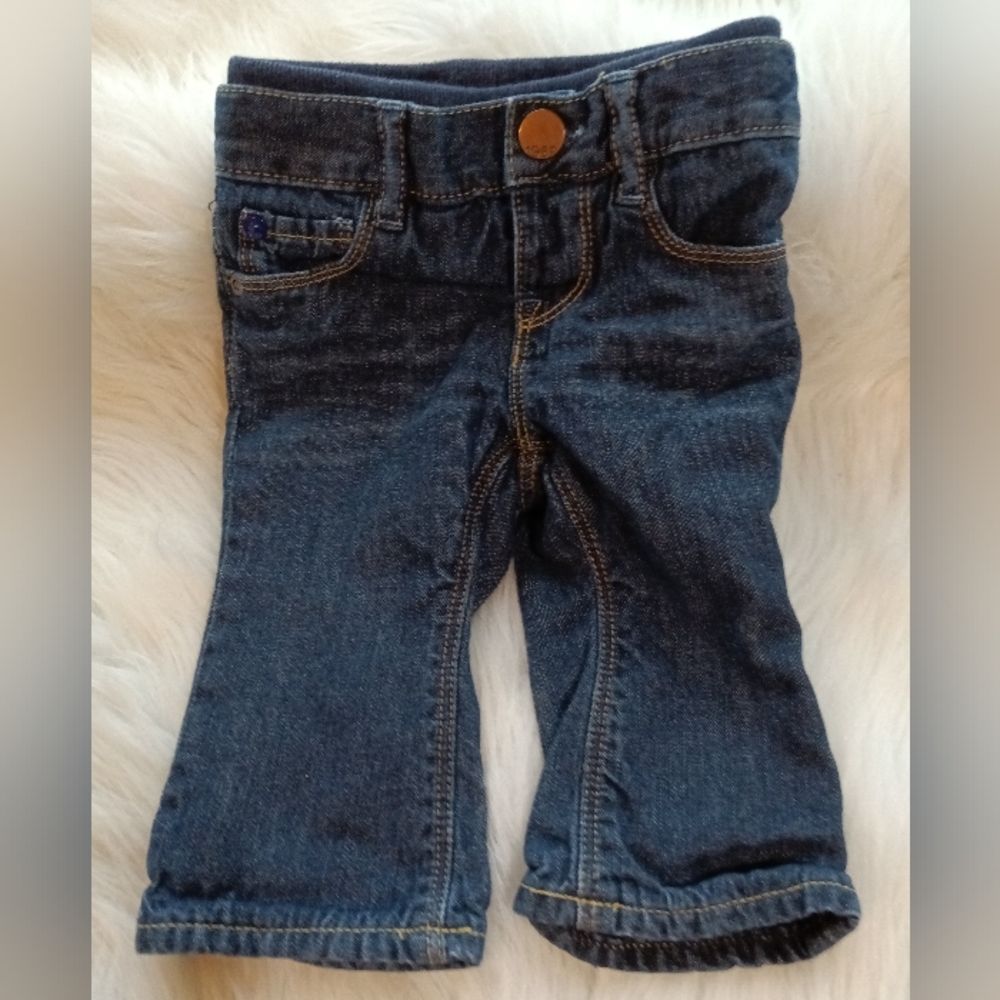 Baby Gap 1969 Blue Jeans w/Polka Dot Size 3-6 months